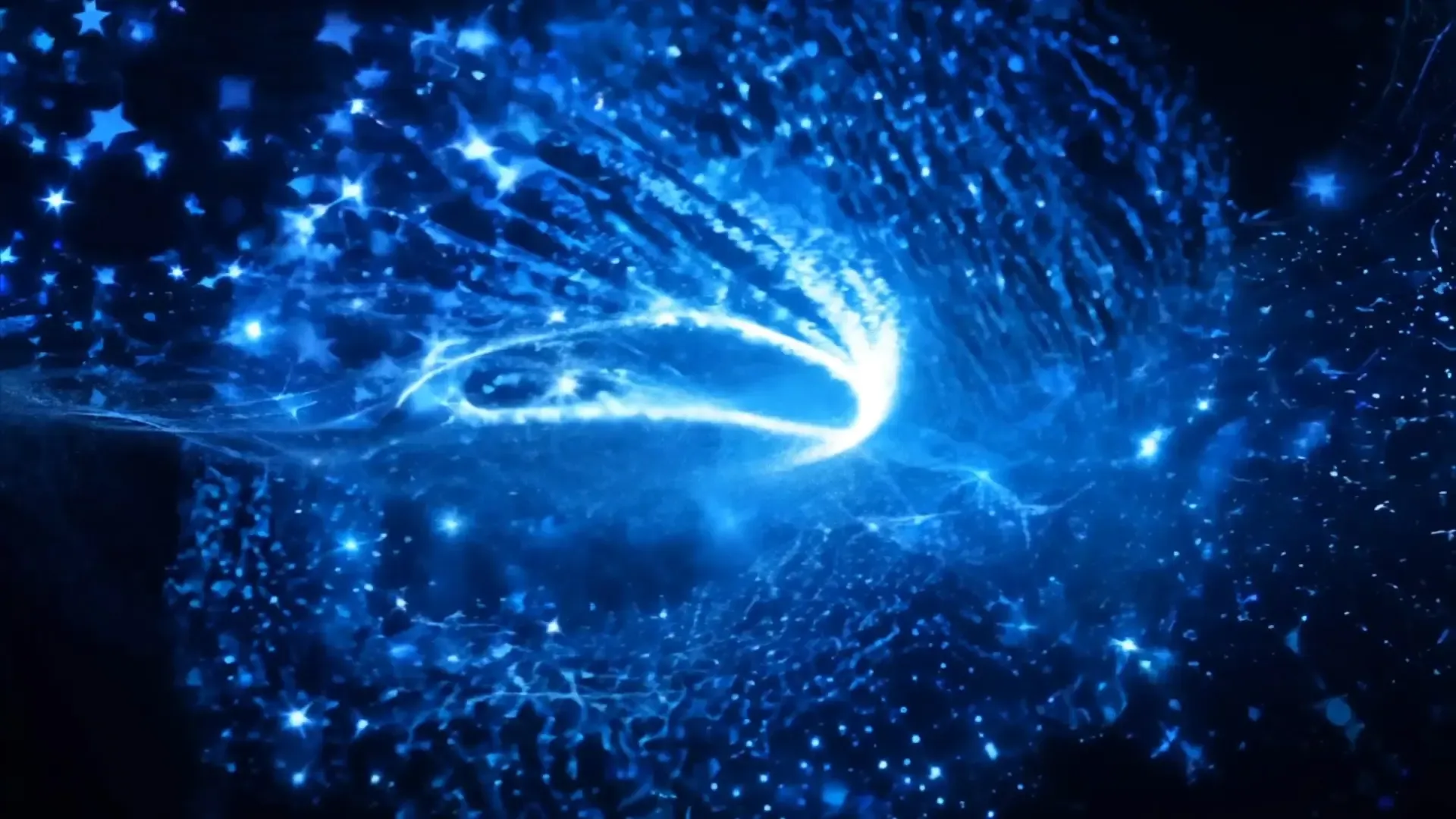 Cosmic Blue Energy Wave Overlay for Sci-Fi Logos and Cinematic Trailers